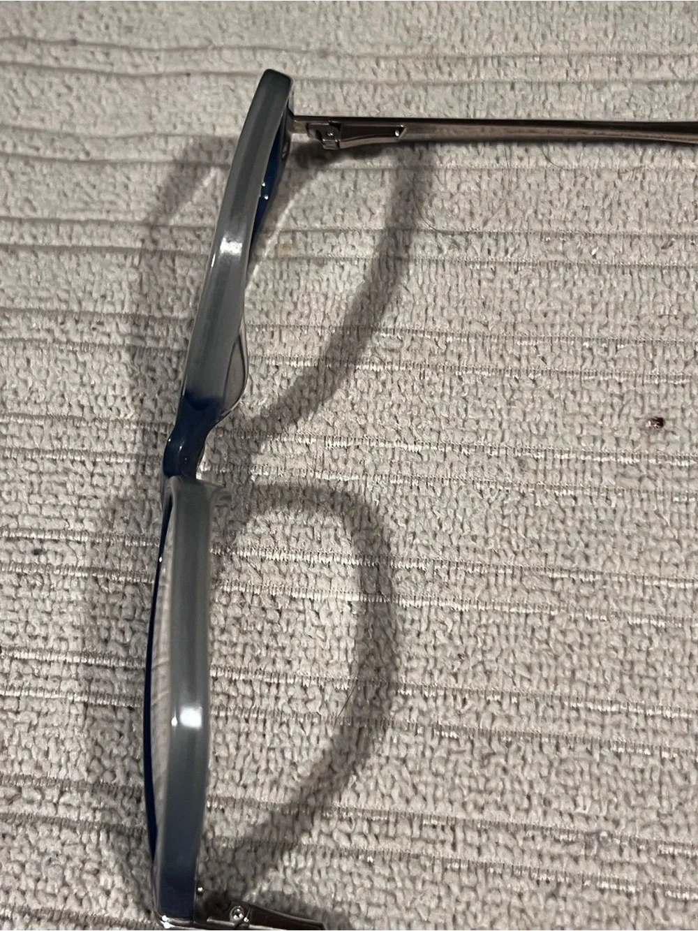 Salvatore Ferragamo Navy and Gray Rectangular Glasses